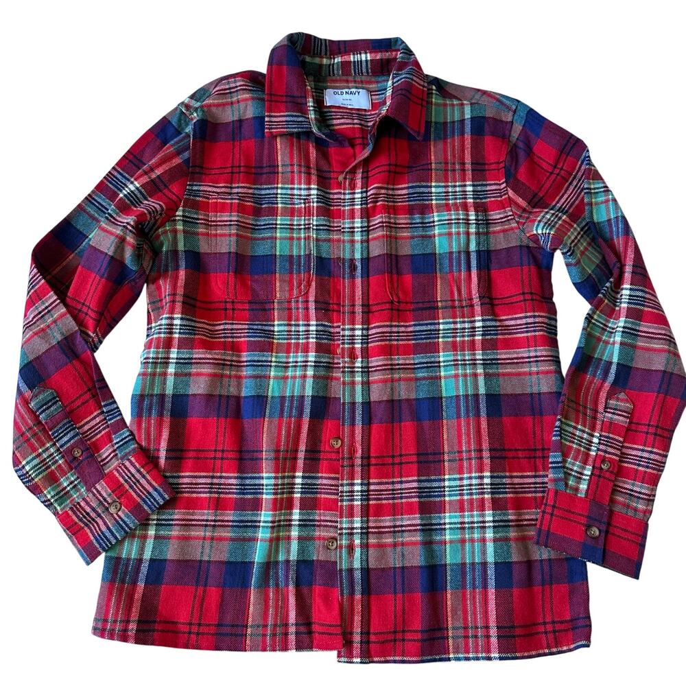 Old Navy Plaid Flannel Dress Shirt - Size XL